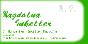 magdolna inkeller business card